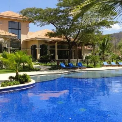 a person in a pool of water