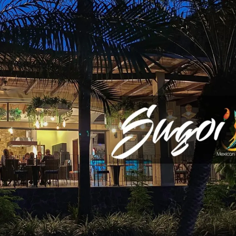 a store front at night